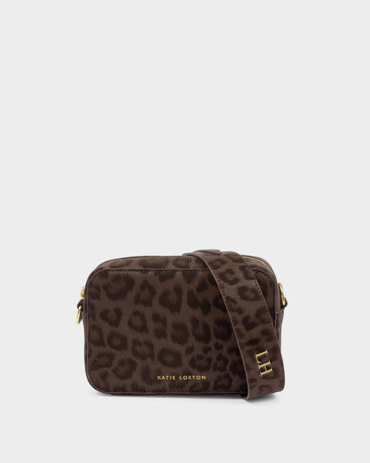 Avery Small Crossbody Bag l Chocolate Leopard