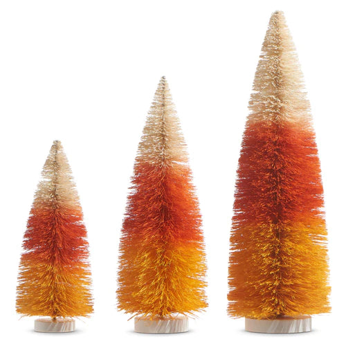 Candy Corn Bottle Brush Tree