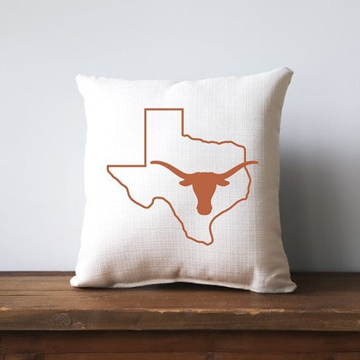 Texas Longhorns Outline Pillow