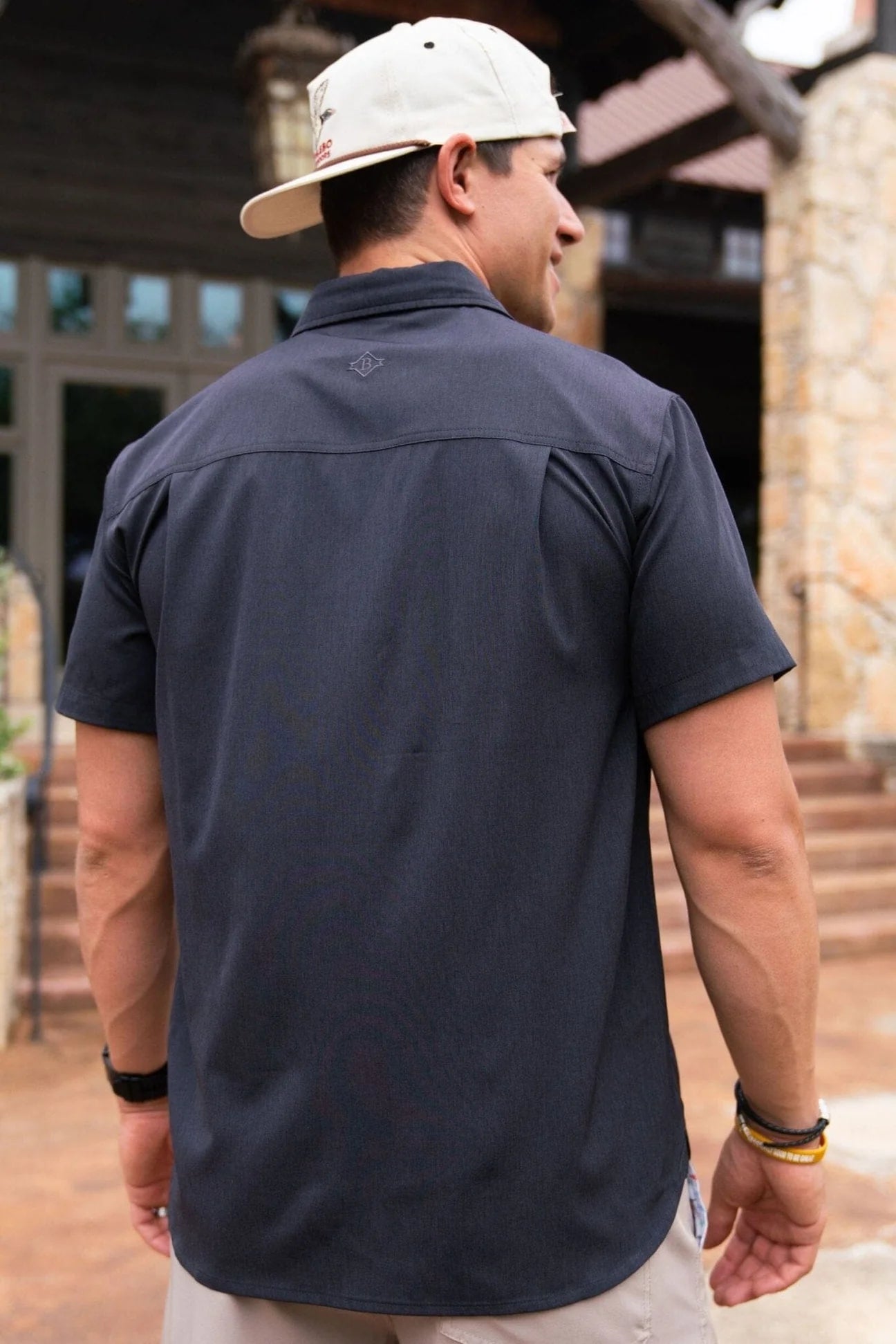 Performance Button Up | Heather Black