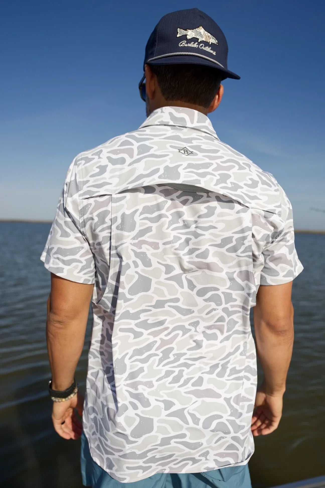 Performance Fishing Shirt | White Camo