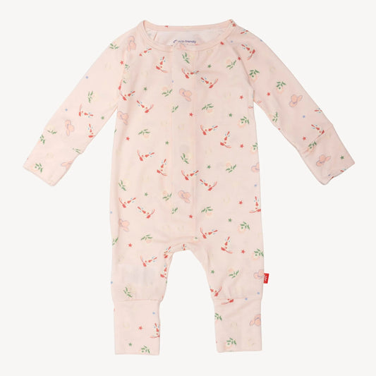 Rodeo Drive Pink Modal Magnetic Convertible Grow with Me Coverall