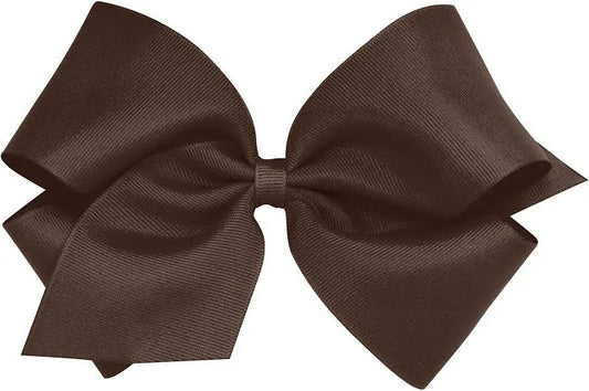 King Classic Grosgrain Hair Bow (Plain Wrap) | Brown