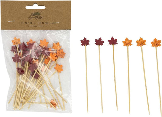 Bamboo Leaf Shaped Picks | Set of 50