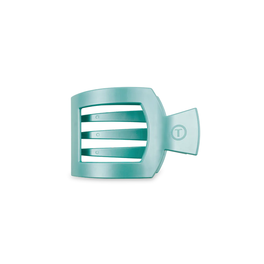 Totally Turquoise Small Flat Square Hair Clip