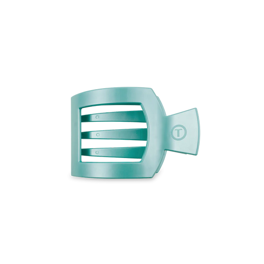 Totally Turquoise Small Flat Square Hair Clip