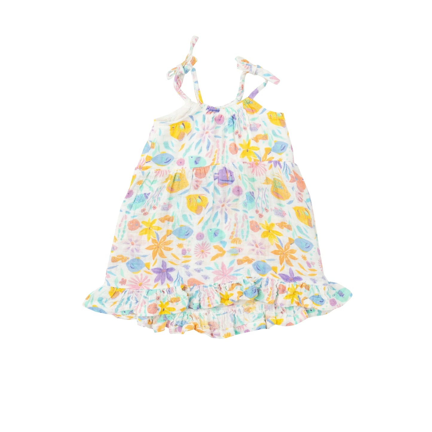 Tropical Fish Floral Twirly Tank Dress