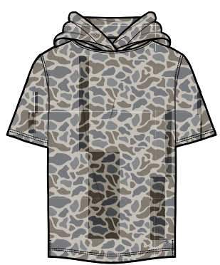 Youth S/S Performance Hoodie | Classic Deer Camo