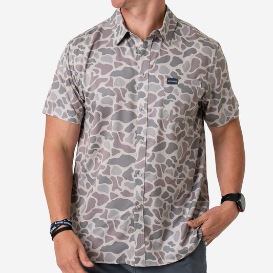 Performance Button Up | Classic Deer Camo