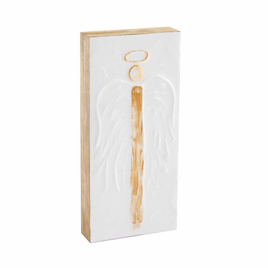 Tall Gold Angel Decorative Block