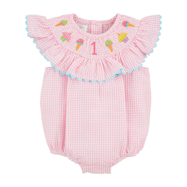 1st Birthday Smocked Bubble