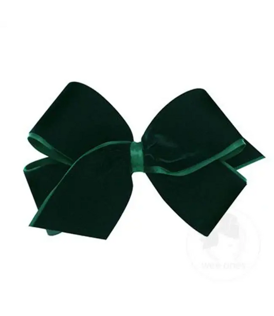 King Velvet Bow | Green