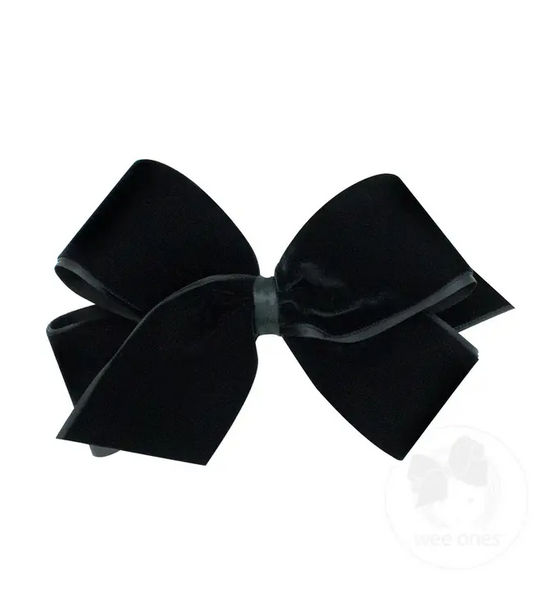 King Velvet Bow | Black