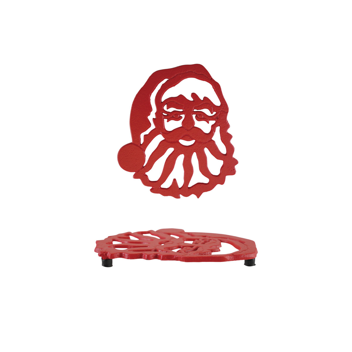 Cast Iron Santa Head Shaped Trivet