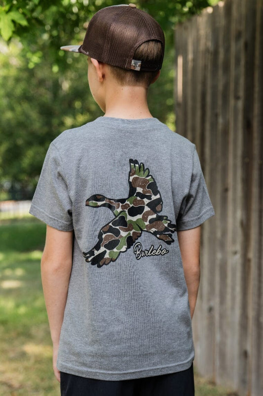 Youth Tee | Throwback Camo Flying Duck