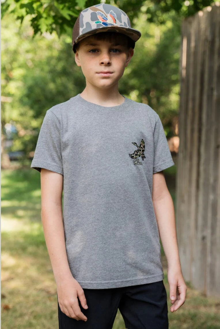 Youth Tee | Throwback Camo Flying Duck