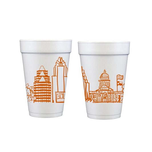 Foam Cup 10 Pack | Austin Texas Skyline