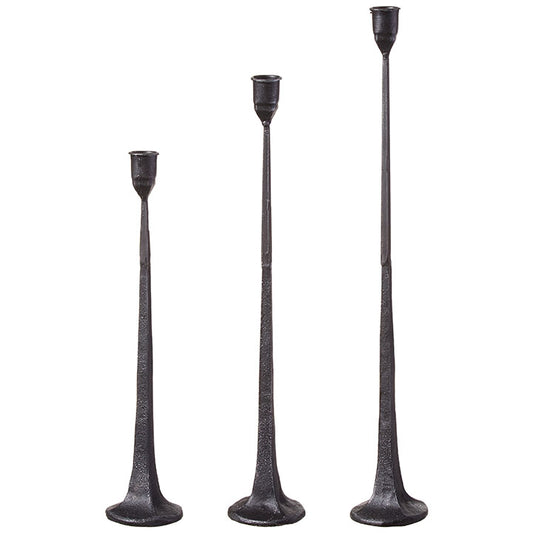 Iron Candle Stick | Black | Large