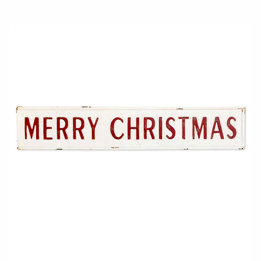 Embossed Metal Merry Christmas Sign | PICK UP ONLY