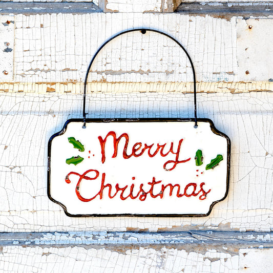 Metal Merry Christmas Door Sign