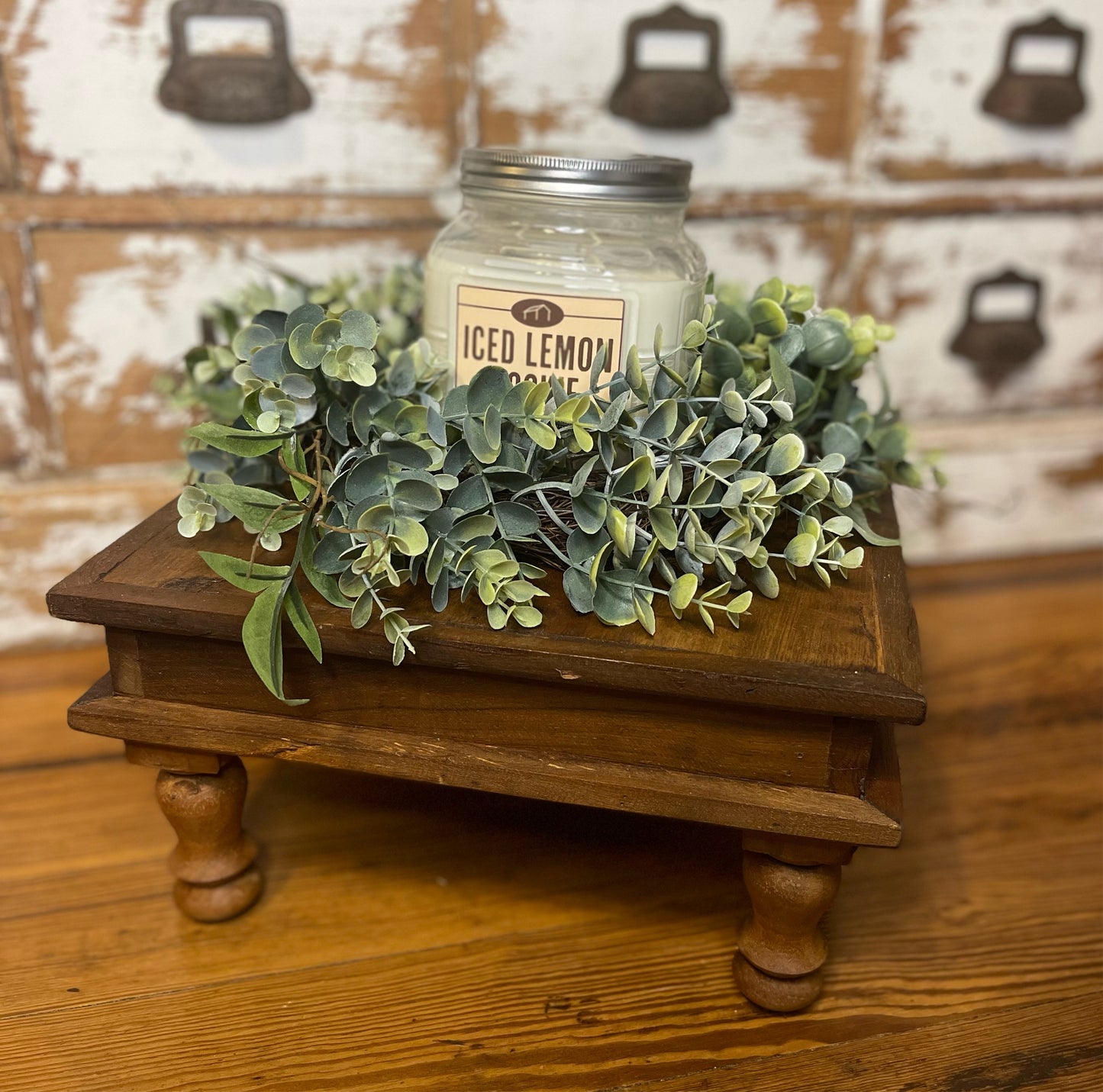 Eucalyptus and Berry Mini Wreath | Candle Ring